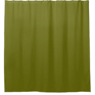 Solid color olive green shower curtain
