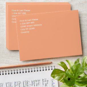 Solid color plain apricot pastel orange envelope