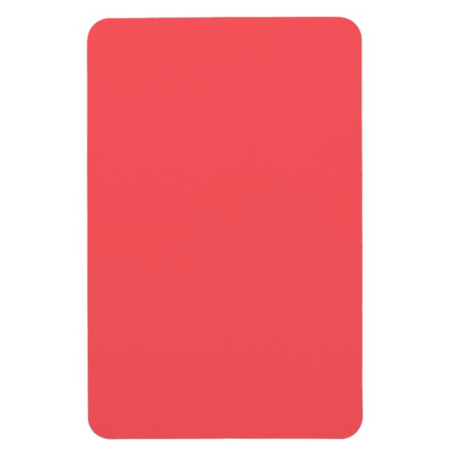 Solid color plain bright coral magnet (Vertical)