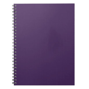 Solid color plain dark purple acai berry notebook