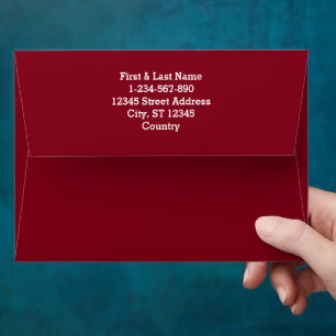 Solid color plain Garnet Red Envelope