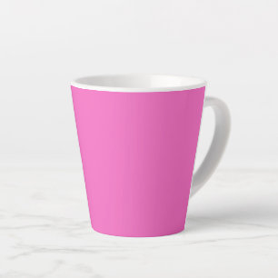 Solid color plain orchid bright pink latte mug