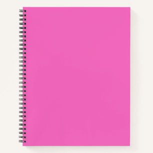 Solid color plain orchid bright pink notebook