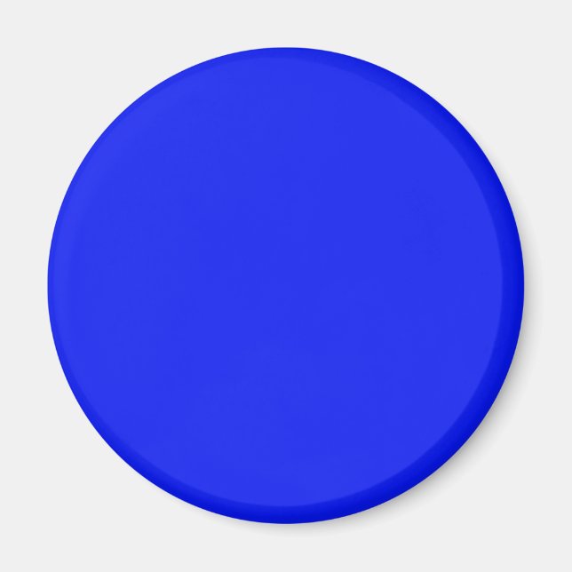 Solid color plain sapphire bright blue magnet (Front)