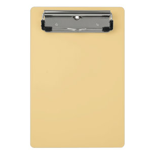 Solid color plain vintage pale yellow mini clipboard