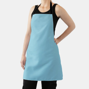 Solid color plain Winter light Blue Apron