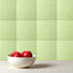 Solid color soft honeydew green tile