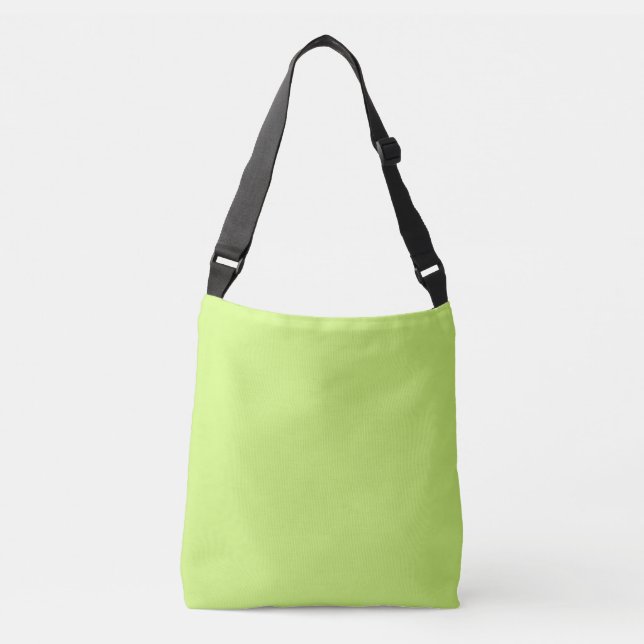 Solid color soft light lime green crossbody bag (Front)