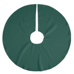 solid color spruce dark green brushed polyester tree skirt
