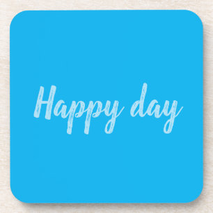 Solid Color Text Template Coaster