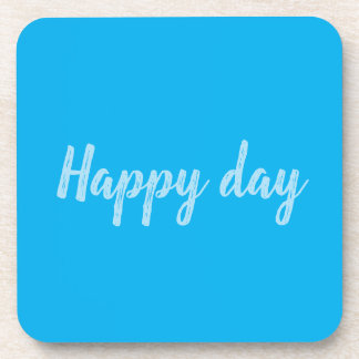 Solid Color Text Template Coaster