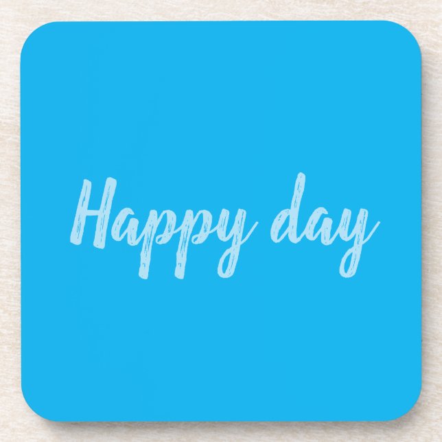 Solid Color Text Template  Coaster (Front)