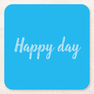 Solid Color Text Template Square Paper Coaster