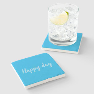 Solid Color Text Template Stone Coaster