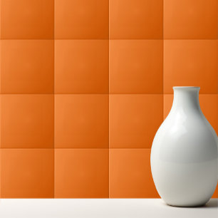 Solid color tiger orange tile