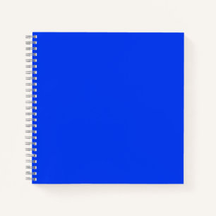 Solid color vibrant blue notebook