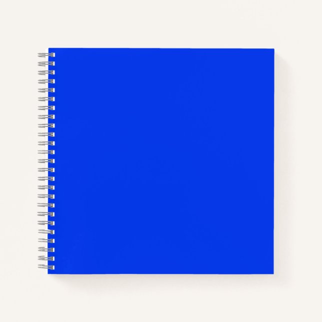 Solid color vibrant blue notebook (Front)