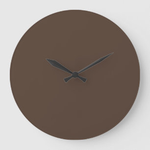 Solid Color Wall Clock - Dark Brown