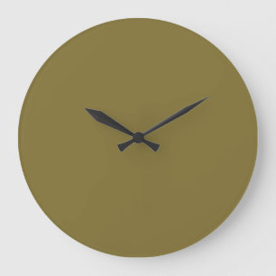 Solid Color Wall Clock - Olive Green