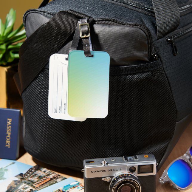 Solid Colour American Luggage Tag (Front & Back)