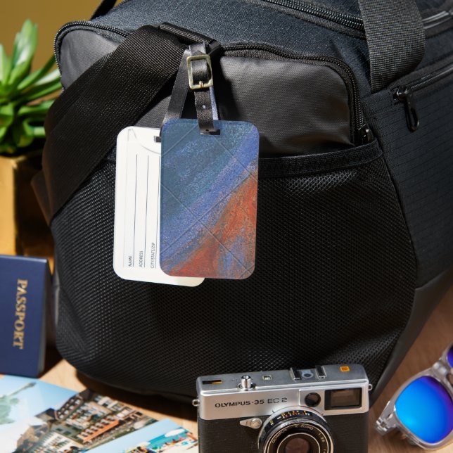 Solid Colour American Luggage Tag (Front & Back)