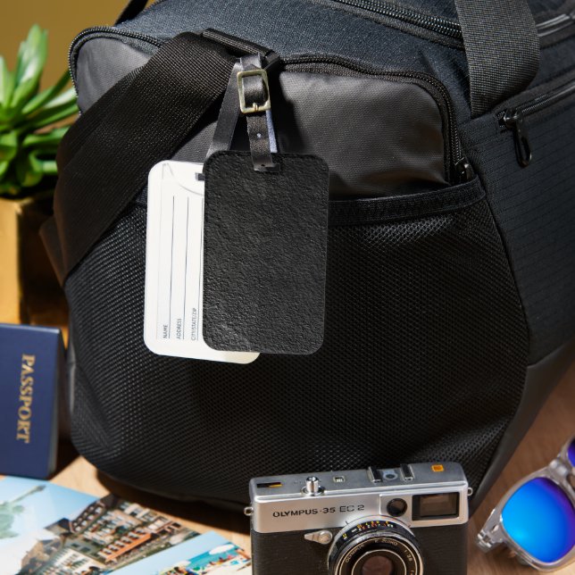 Solid Colour American Luggage Tag (Front & Back)