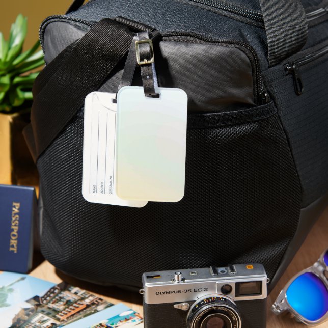 Solid Colour American Luggage Tag (Front & Back)