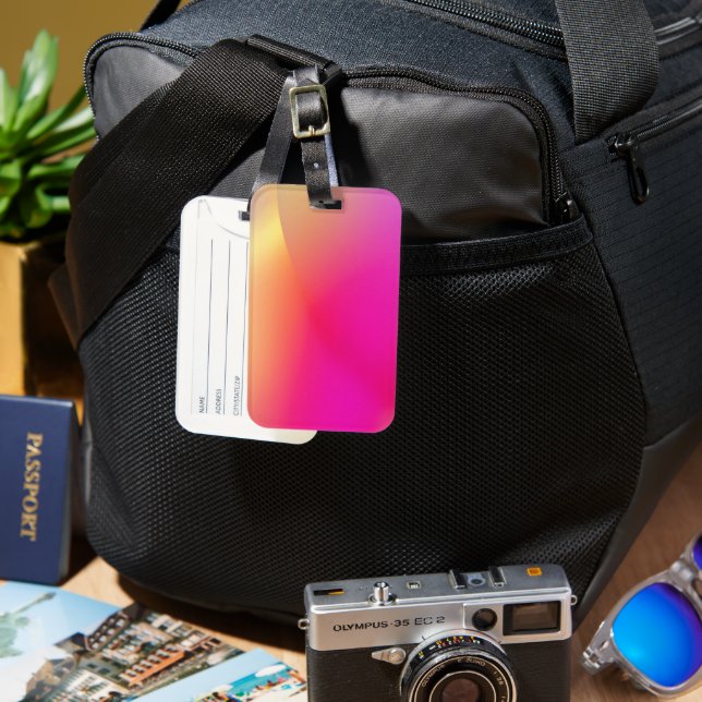 Solid Colour American Luggage Tag (Front & Back)
