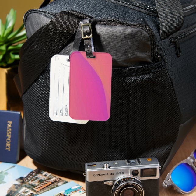 Solid Colour American Luggage Tag (Front & Back)