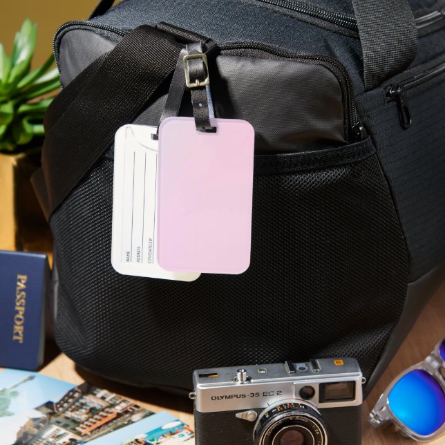 Solid Colour American Luggage Tag (Front & Back)