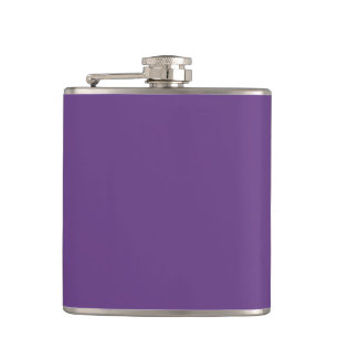 Solid colour Amethyst purple Hip Flask