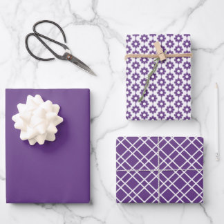 Solid colour Amethyst purple Wrapping Paper Sheet