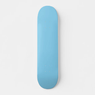 Solid colour arctic blue skateboard