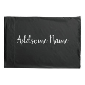 Solid Colour Basic Black Modern Stylish Pillowcase