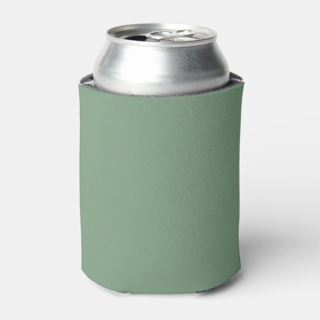 Solid colour basil smoke green can cooler (Can Front)