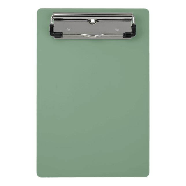 Solid colour basil smoke green mini clipboard (Front)