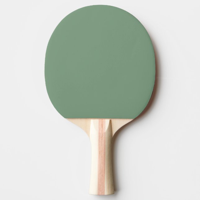 Solid colour basil smoke green ping pong paddle (Front)