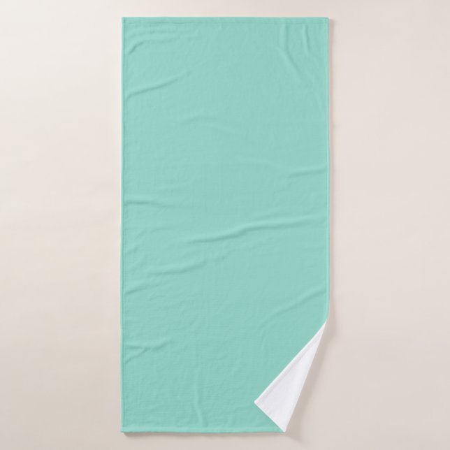 Solid colour Beach Glass plain aqua green mint  Bath Towel (Bath Towel)