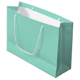 Solid colour Beach Glass plain aqua green mint  Large Gift Bag
