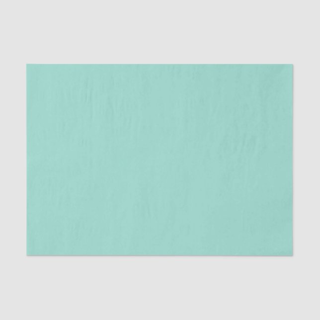 Solid colour Beach Glass plain aqua green mint  Tissue Paper (Front)