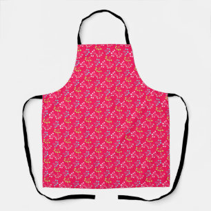 Solid colour berries simple pattern retro sixties  apron