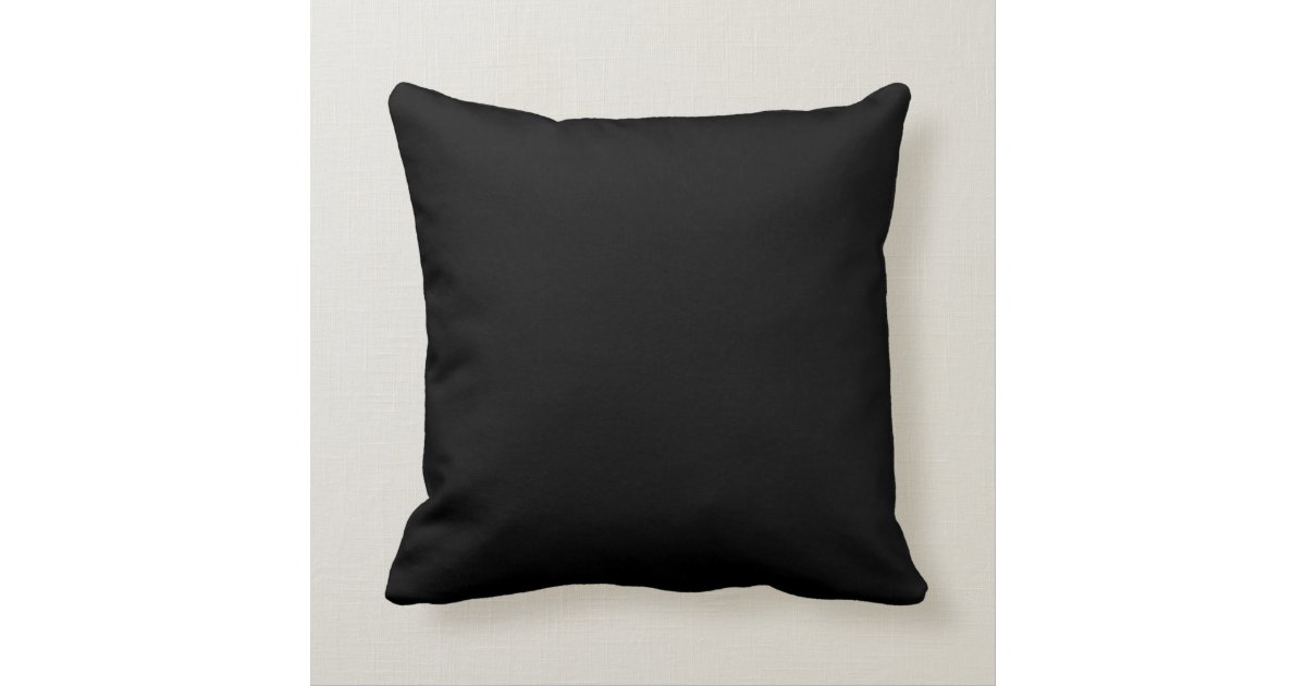 solid colour black 000000 pillow template zazzle co uk