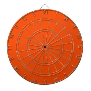 Solid colour blood orange dartboard