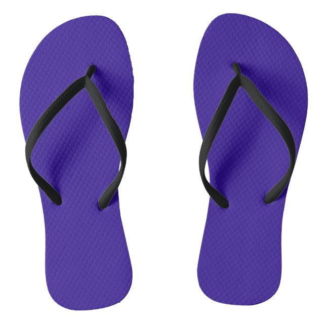 Solid colour blue gem royal purple flip flops (Footbed)
