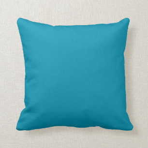 Solid colour bondi teal blue cushion