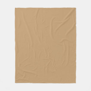 Solid Colour: Camel Brown / Tan Fleece Blanket