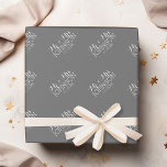 Solid Colour Charcoal - Mr & Mrs Wedding Favours Wrapping Paper<br><div class="desc">A bold colour with chic fonts make a statement piece for a reception favour. Items are easier to customise when you replace all text and photos first. If your art still needs to be adjusted, click on the Customise This button. This will take you to a design area where you...</div>