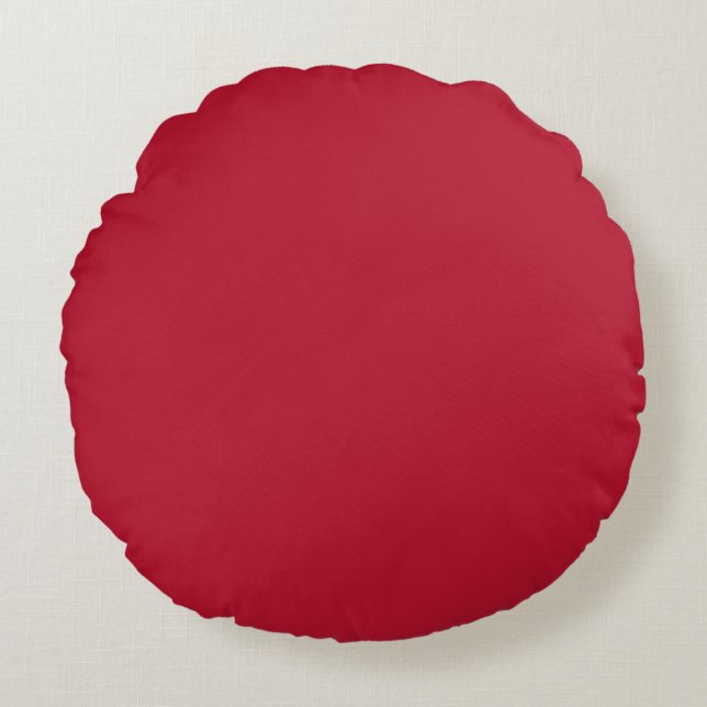 Solid colour Chinese red Round Cushion (Front)