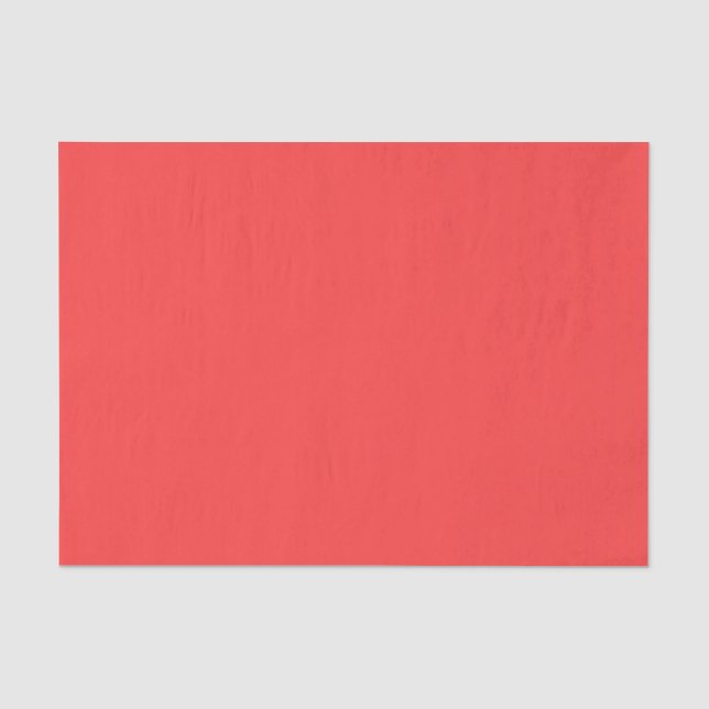 Solid Colour: Coral Red Tissue Paper (Front)