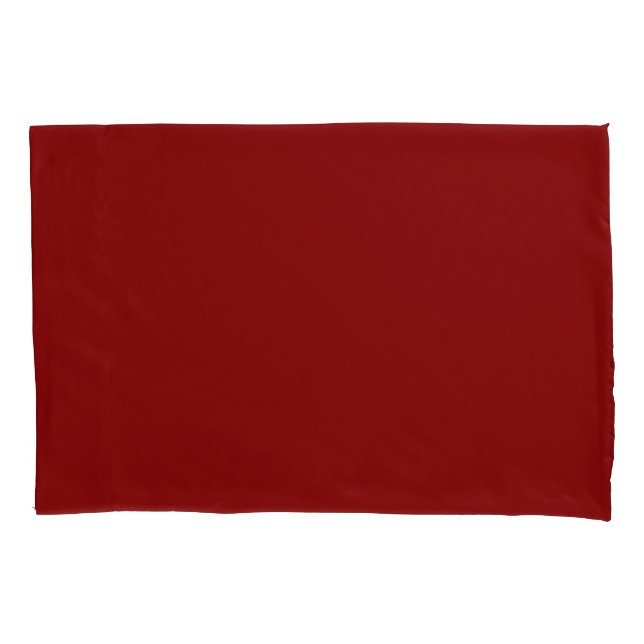 Solid colour dark blood red pillowcase (Front-Left)